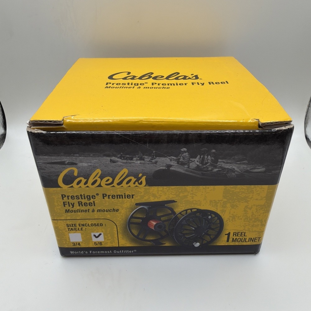 Cabela's Prestige Premier Fly Reel 5/6, which is designed for freshwater fishing